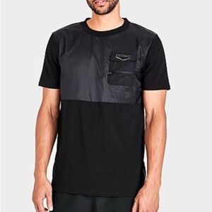 Black T-Shirt with Pocket Detail